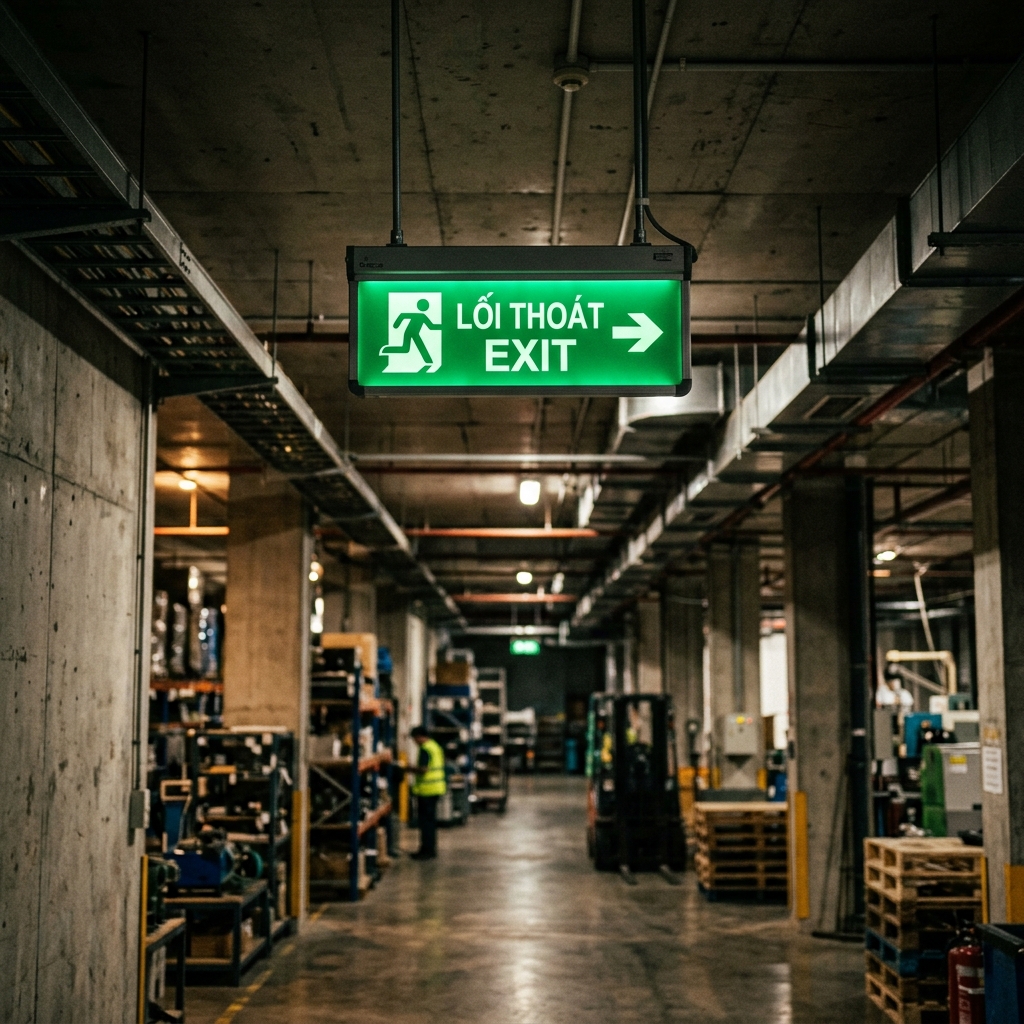 Biển EXIT – Lối thoát (Mũi tên phải)