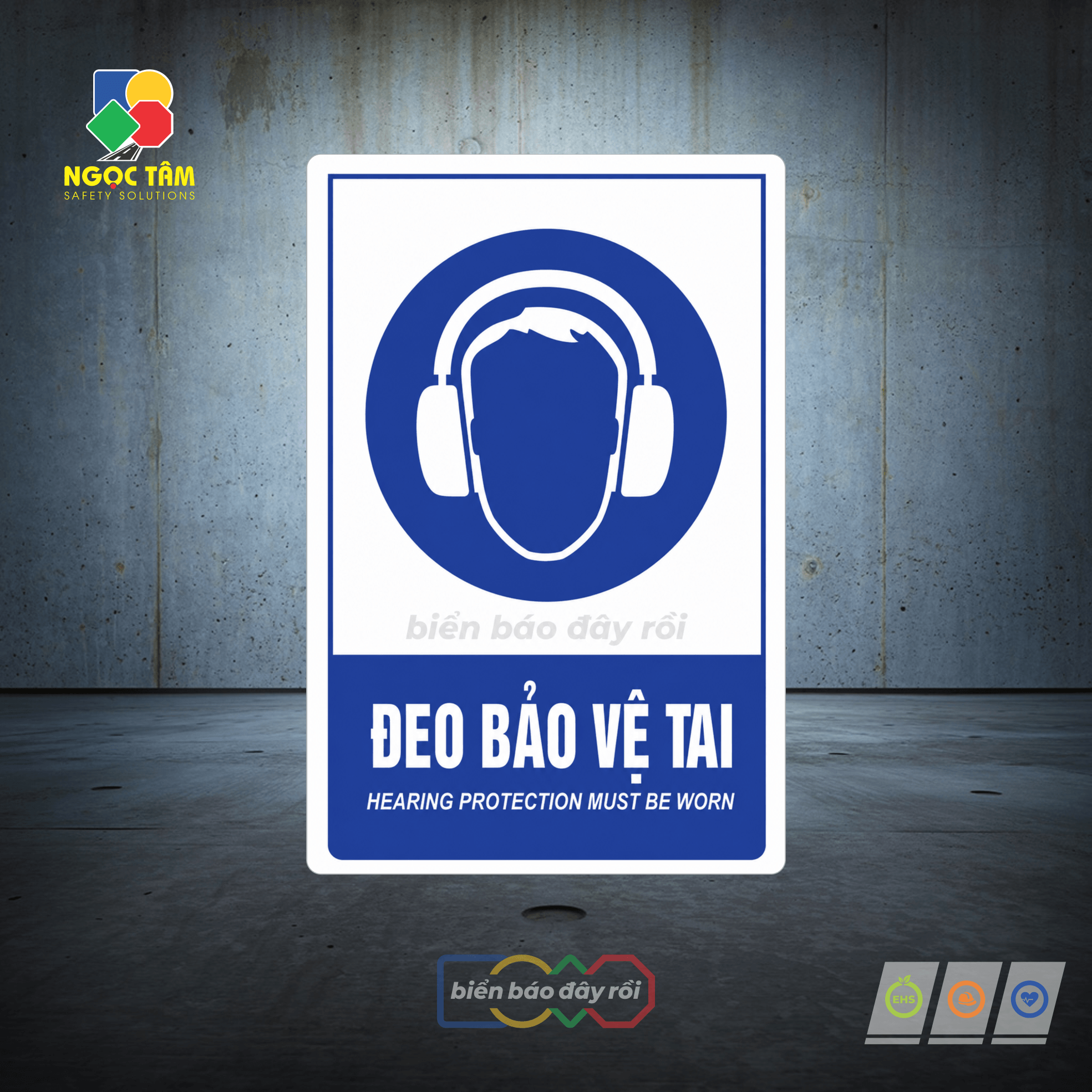 Biển báo bắt buộc đeo tai nghe