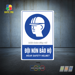 Biển báo bắt buộc đội mũ bảo hộ
