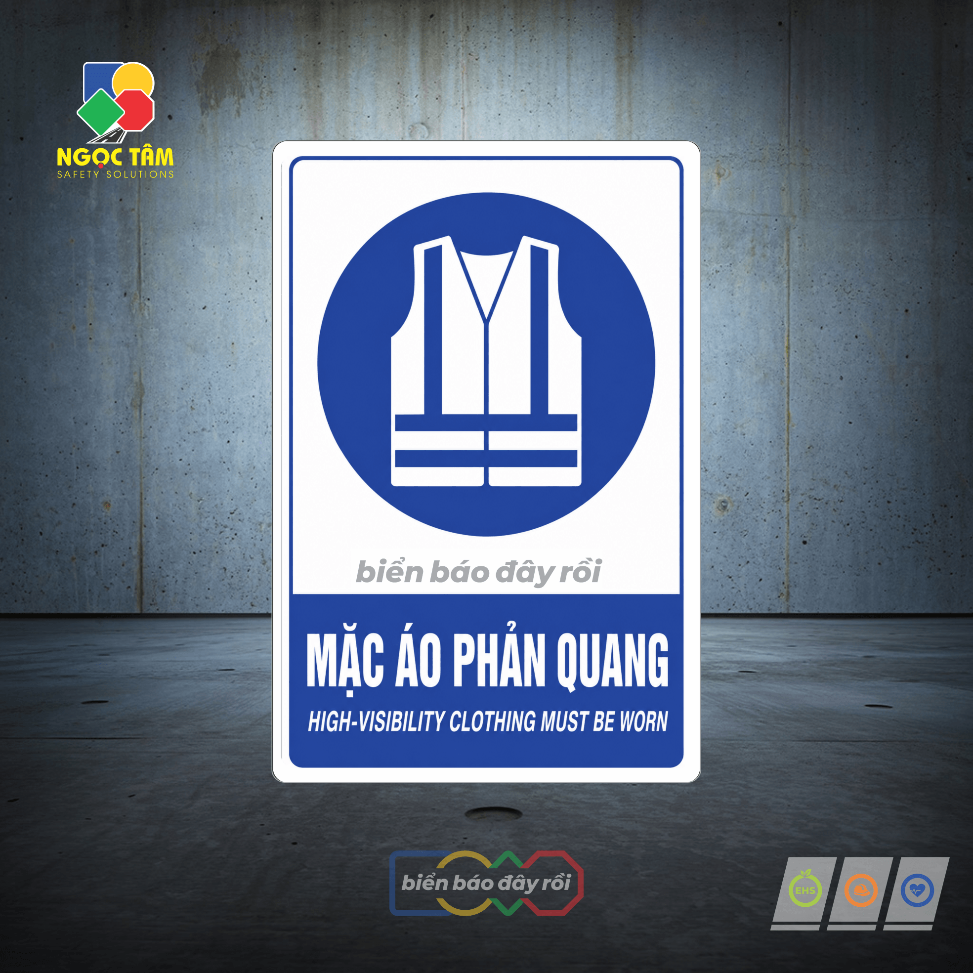 Biển báo bắt buộc mặc áo phản quang