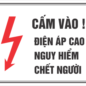 Biển báo Cấm vào Điện áp cao nguy hiểm