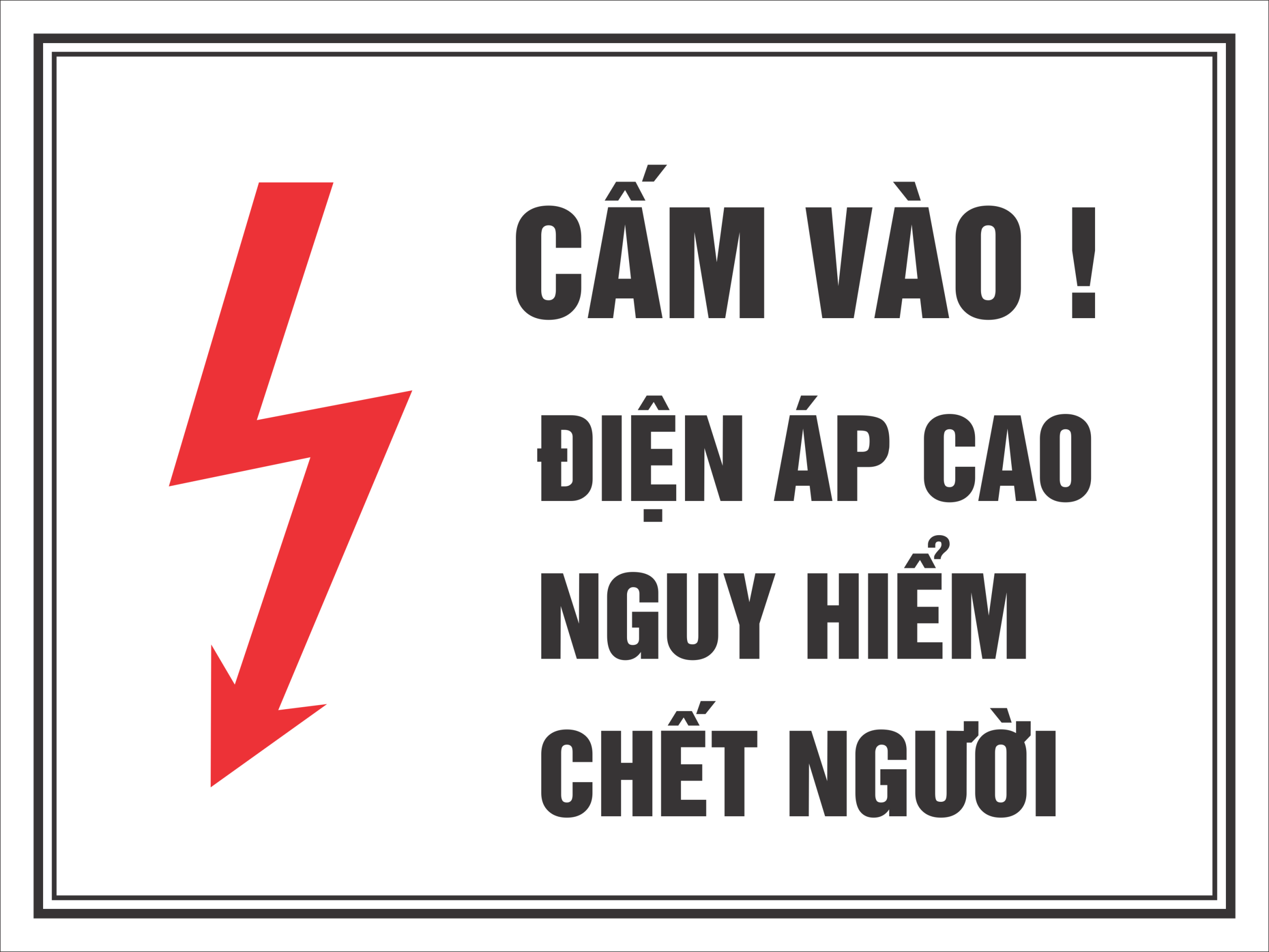 Biển báo Cấm vào Điện áp cao nguy hiểm
