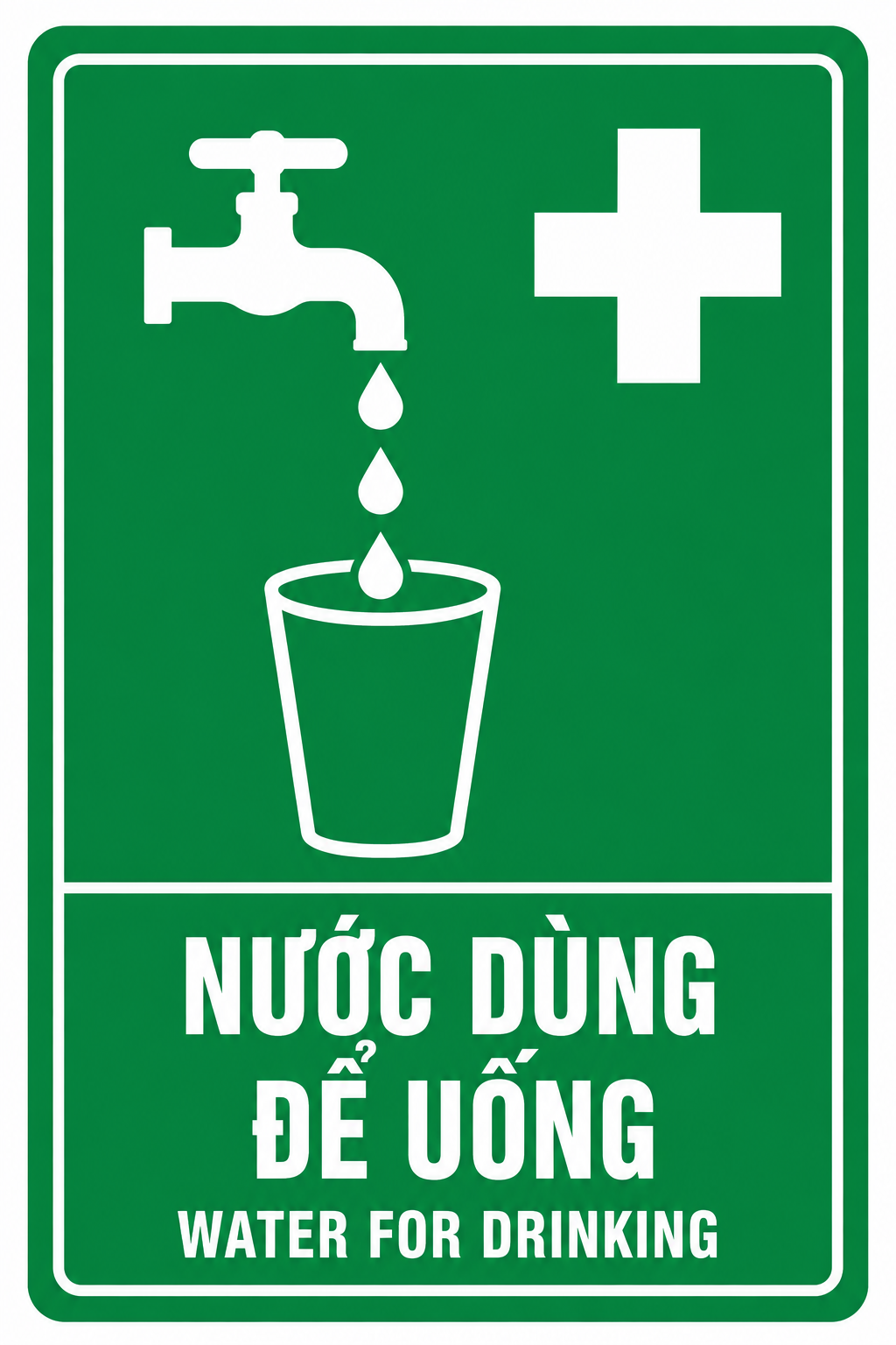 Biển báo chỉ dẫn để uống nước