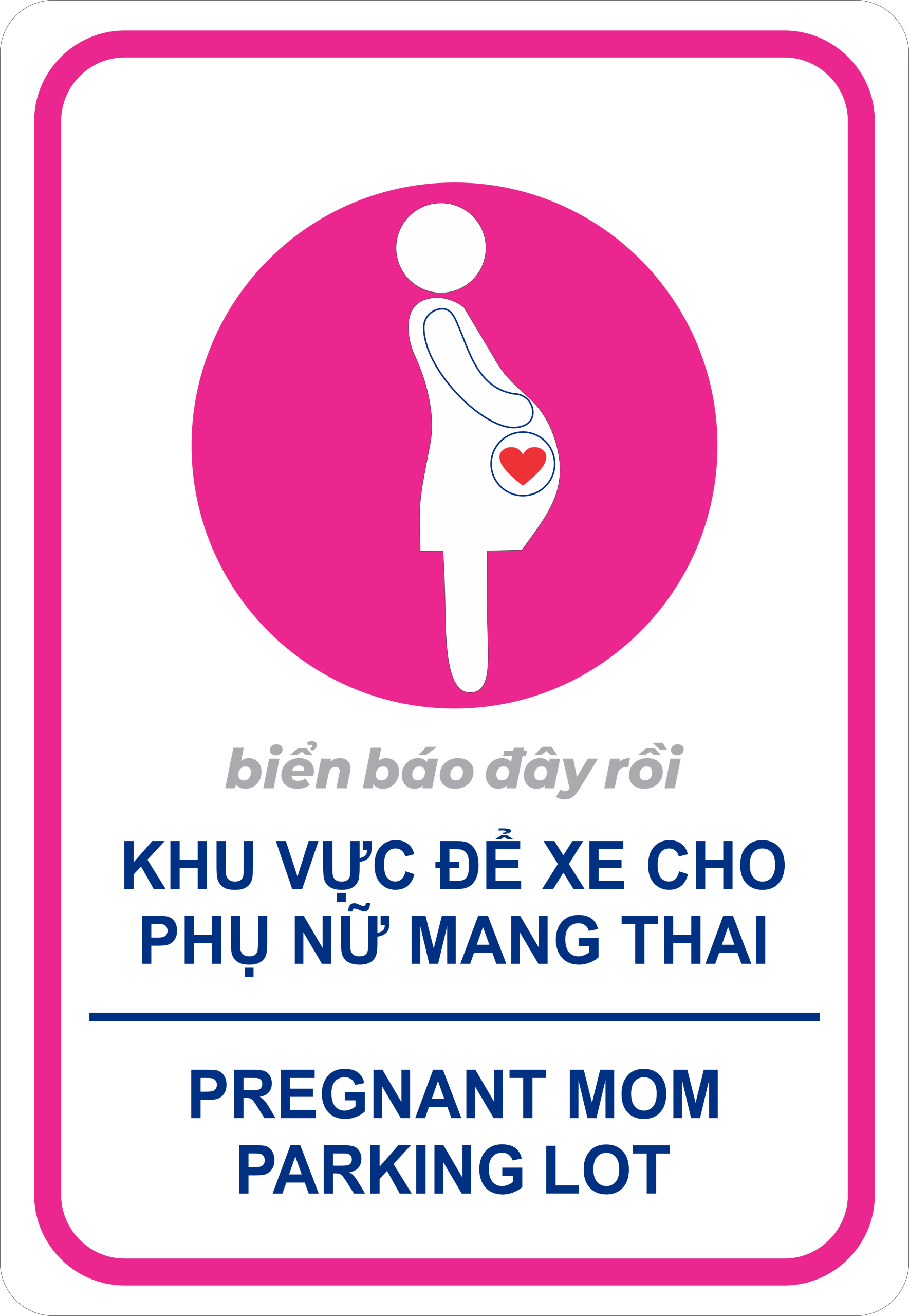 Biển báo chỉ dẫn để xe bà bầu