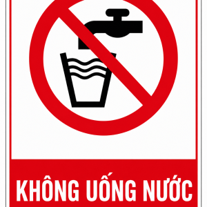 Biển báo chỉ dẫn không được uống nước