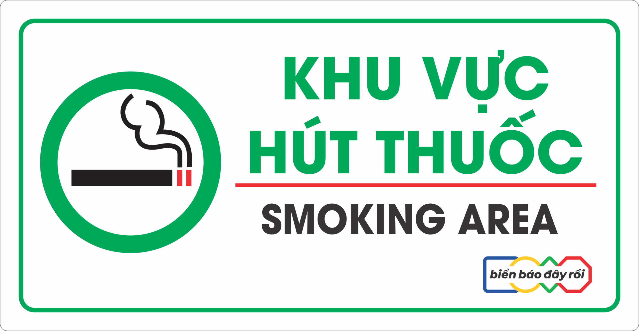 Biển báo chỉ dẫn khu vực hút thuốc
