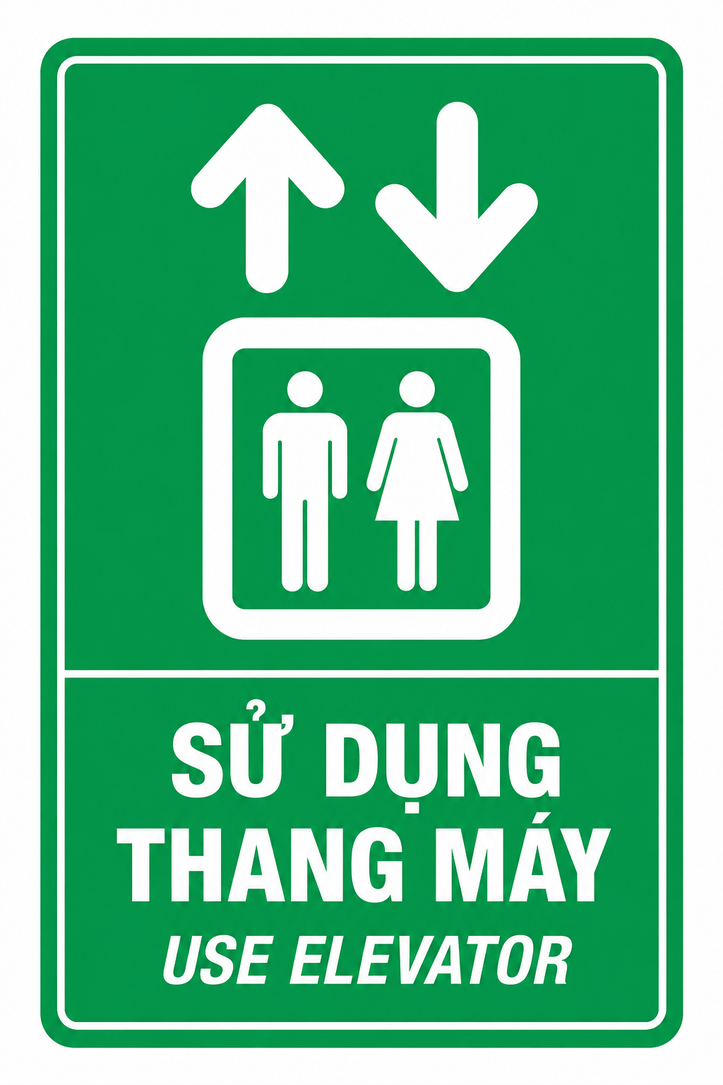 Biển báo chỉ dẫn sử dụng thang máy