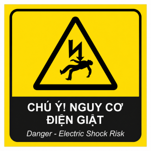 Biển báo chú ý nguy cơ điện giật