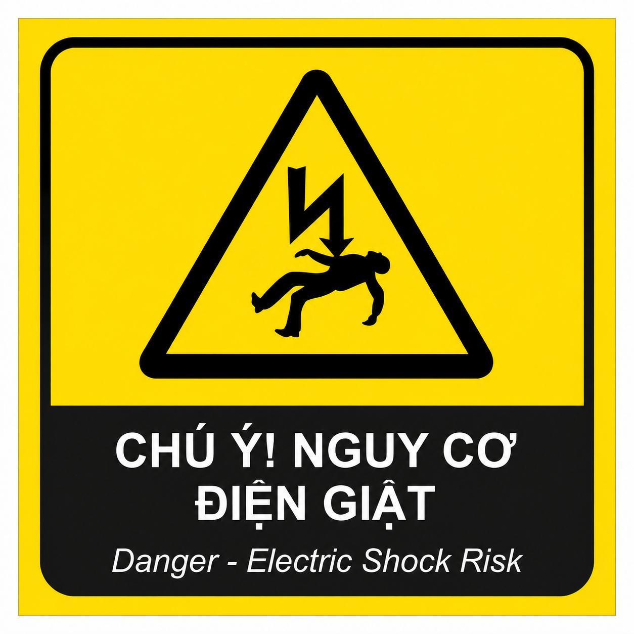 Biển báo chú ý nguy cơ điện giật