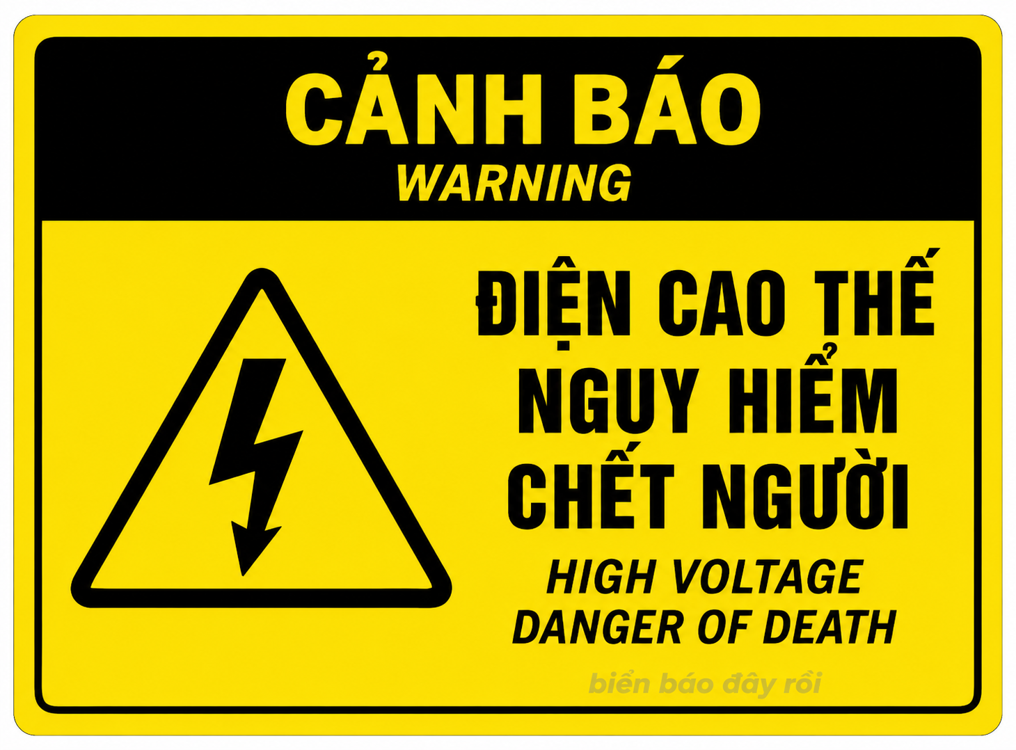 Biển báo điện cao thế nguy hiểm chết người