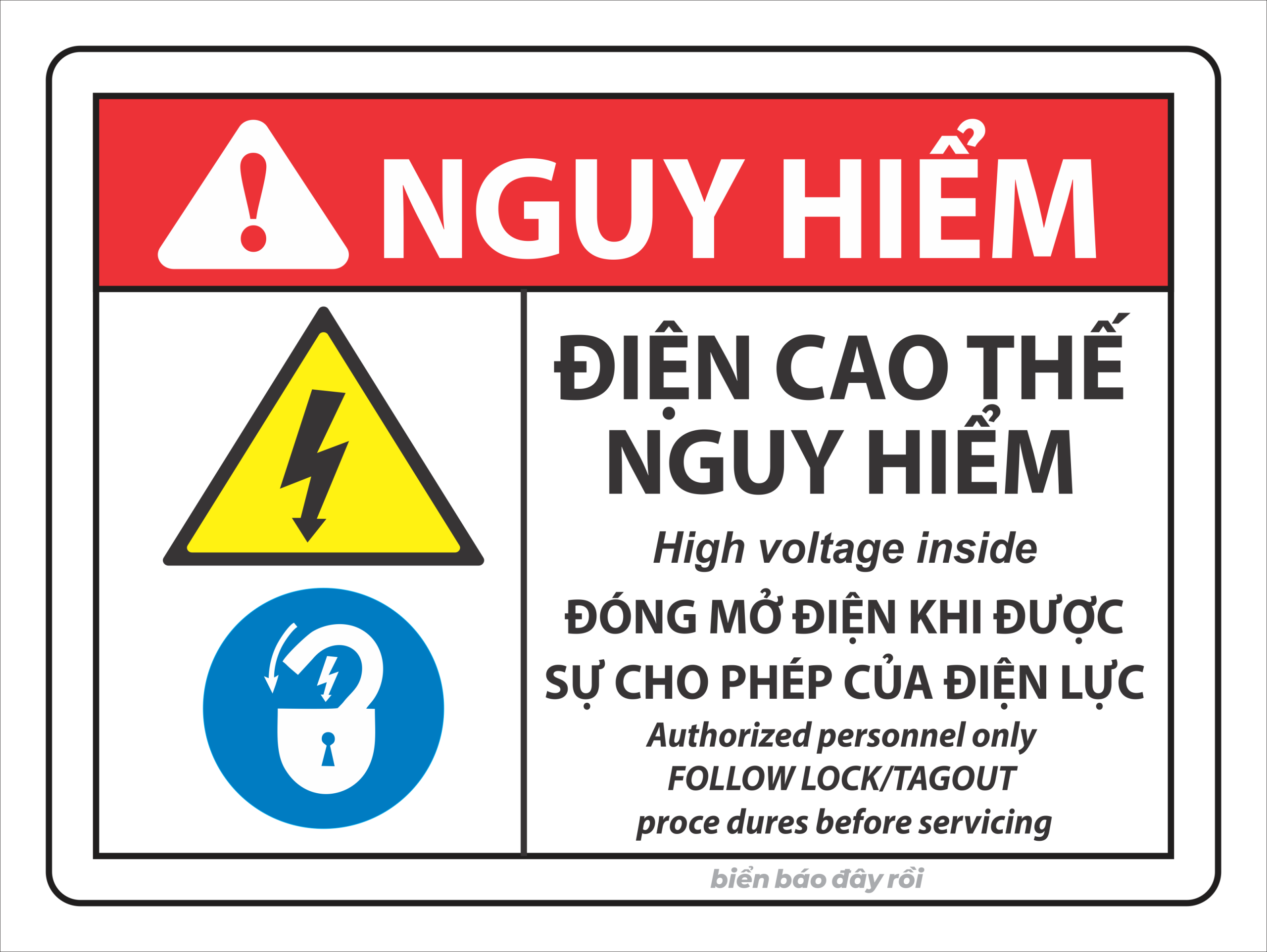 Biển báo điện cao thế nguy hiểm