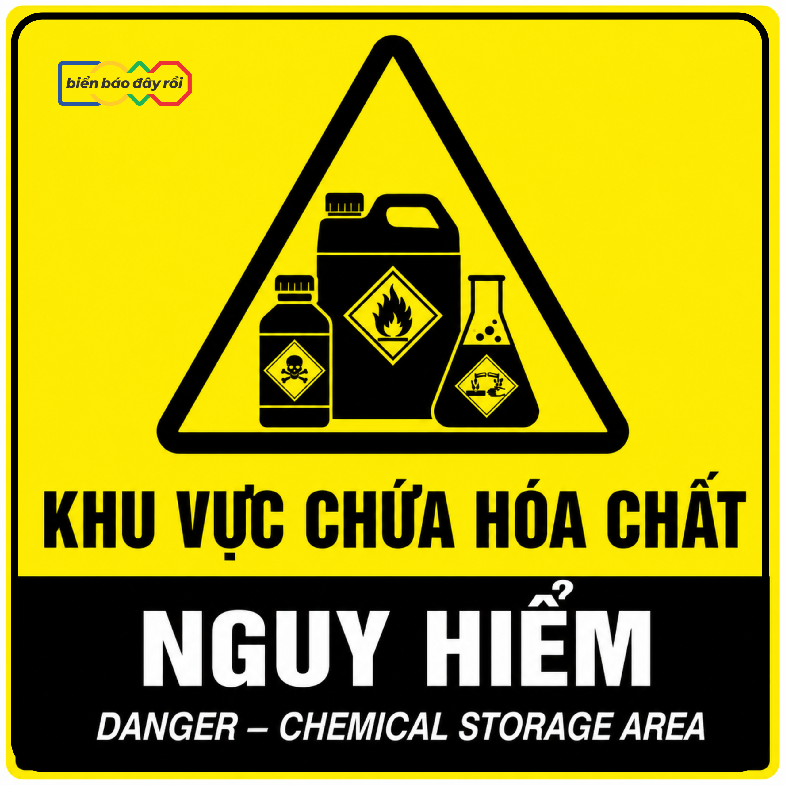 Biển báo hóa chất khu vực hóa chất