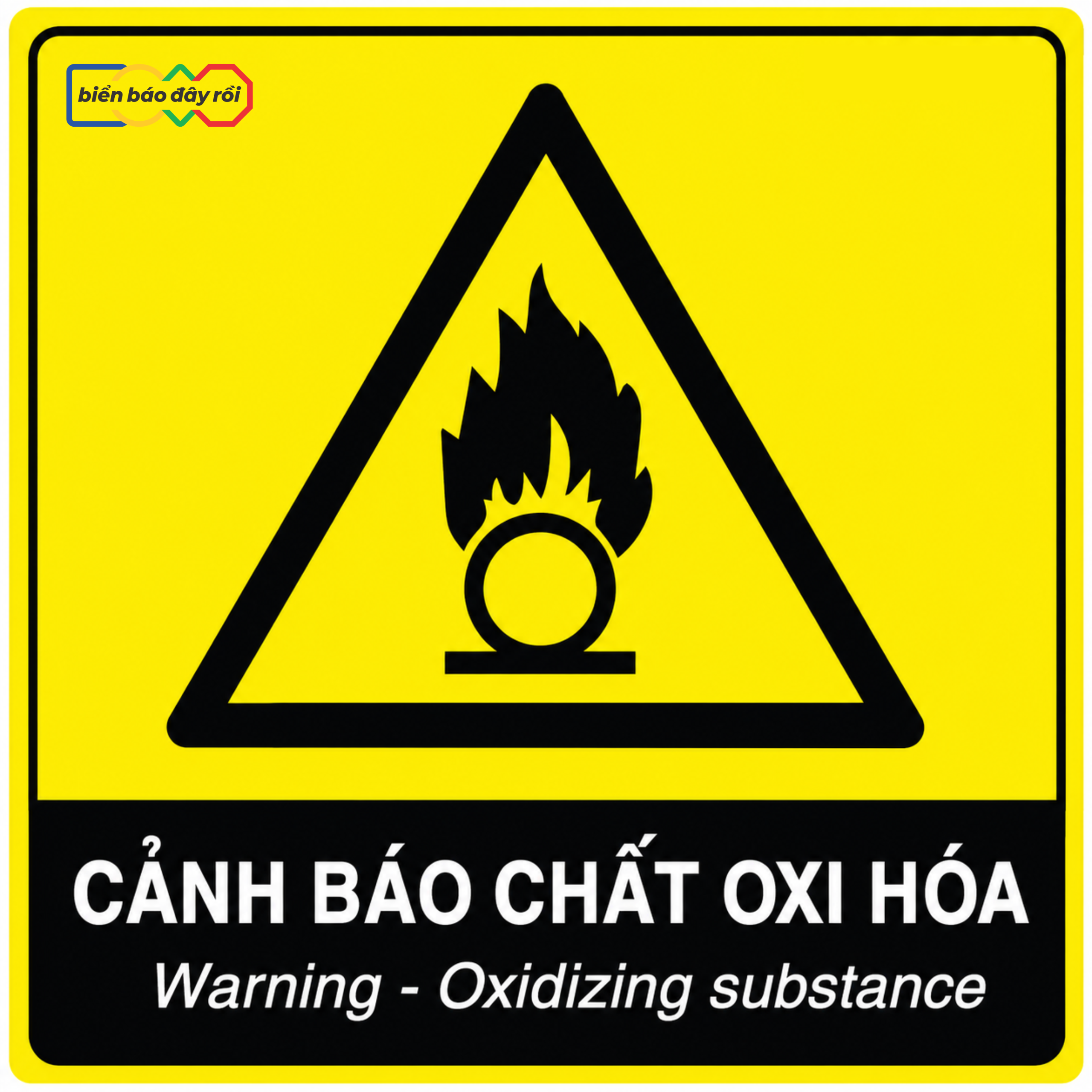 Biển báo hóa chất oxi hóa