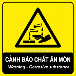 Biển báo nguy hiểm chất ăn mòn