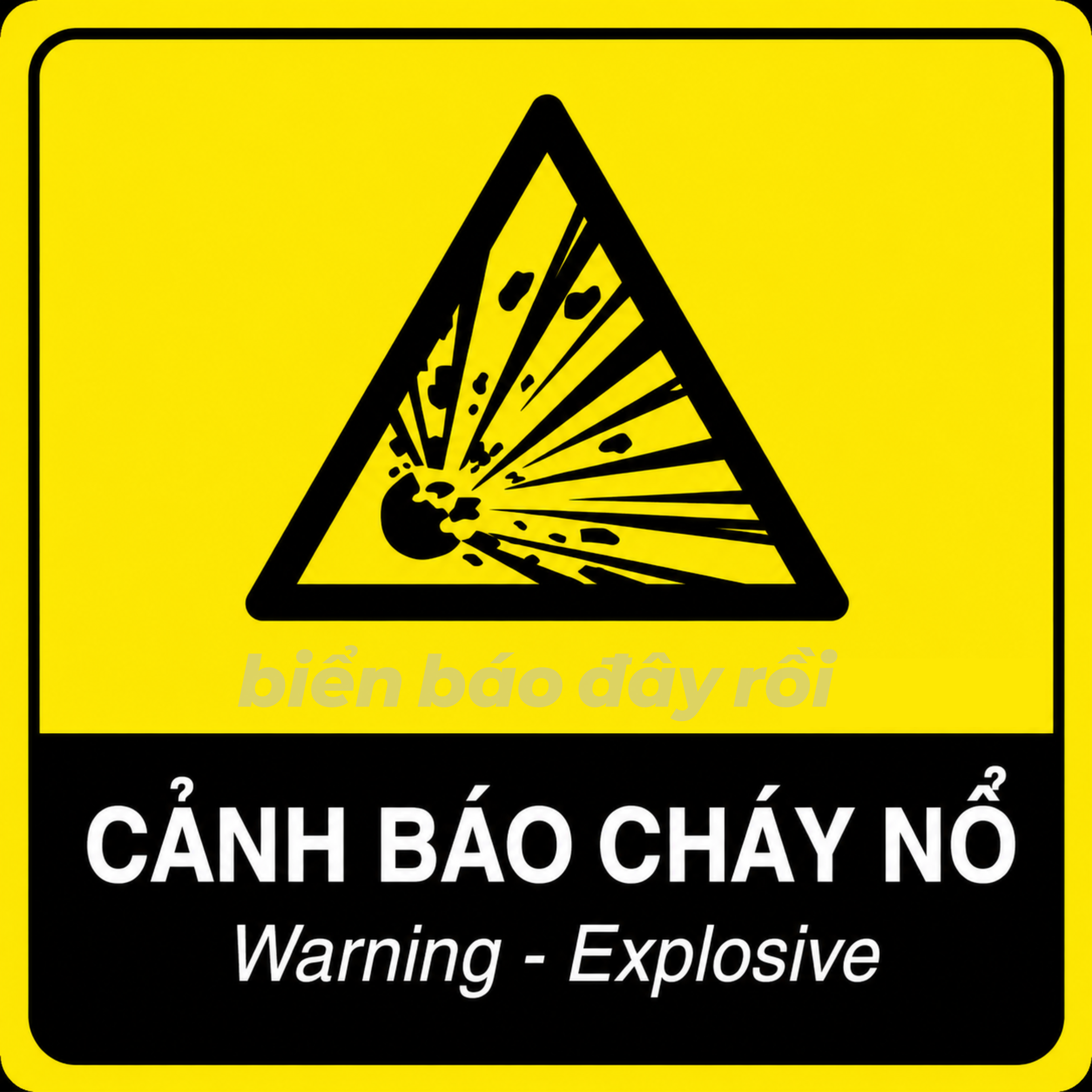 Biển báo nguy hiểm vật liệu dễ nổ