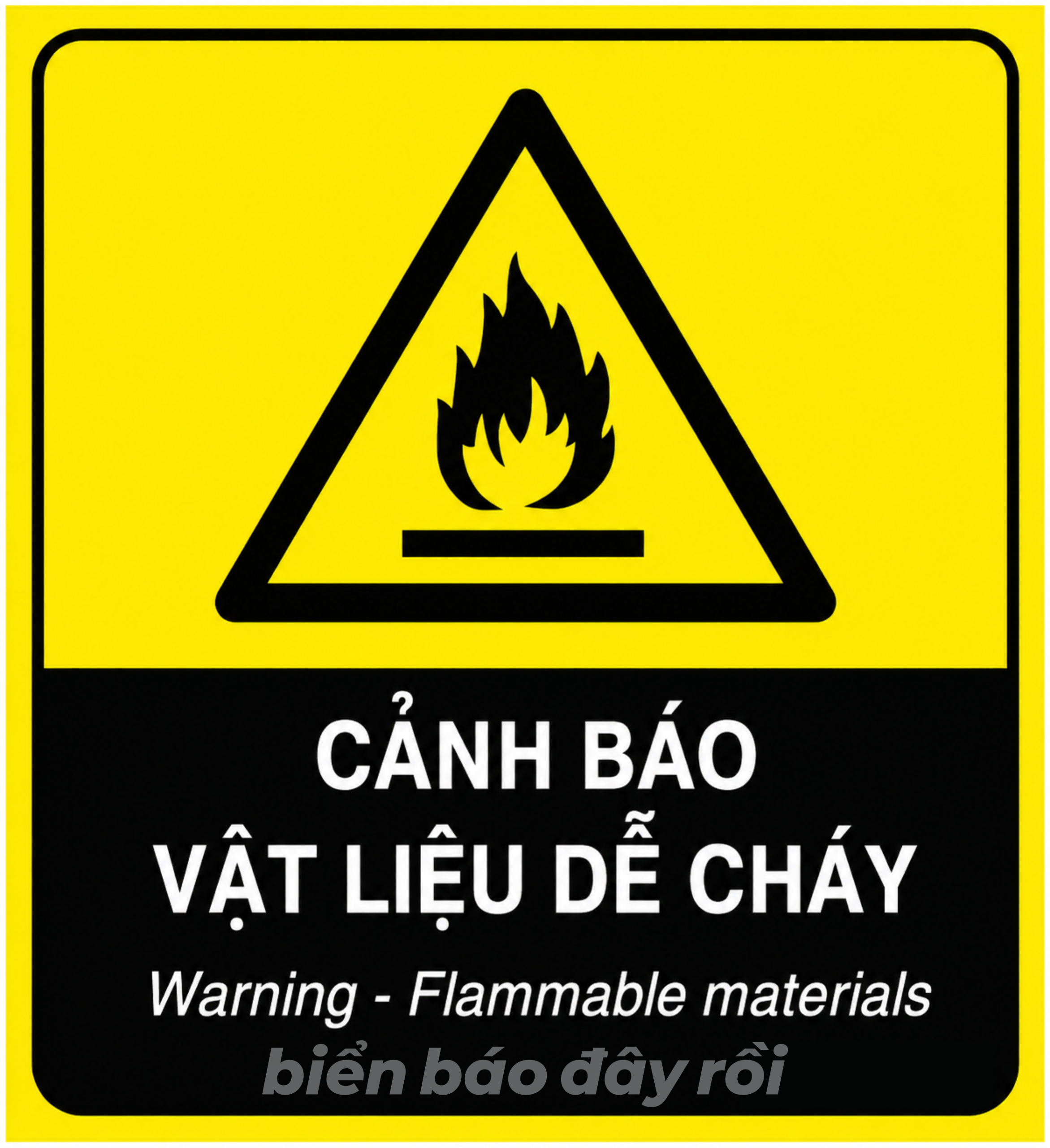 Biển báo vật liệu nguy hiểm dễ cháy