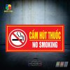 Biển cấm hút thuốc No Smoking hình tam giác đỏ vàng cảnh báo PCCC