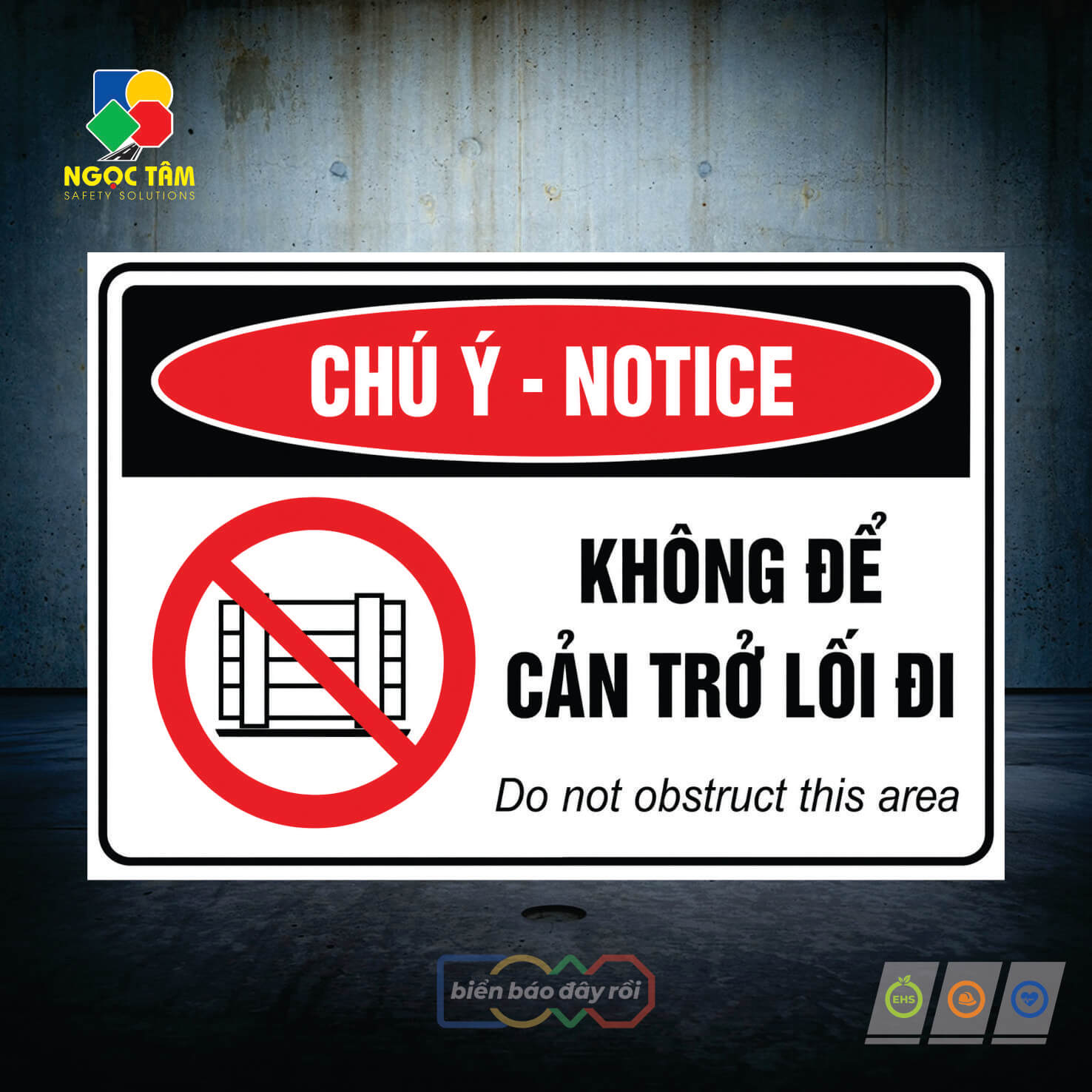 Biển cấm không để cản trở lối đi
