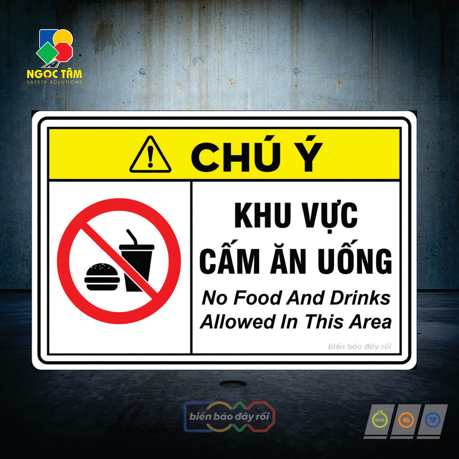 Biển cấm khu vực cấm ăn uống