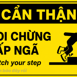 Biển cảnh báo nguy hiểm coi chừng vấp ngã