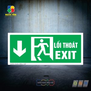Biển lối thoát EXIT bên dưới
