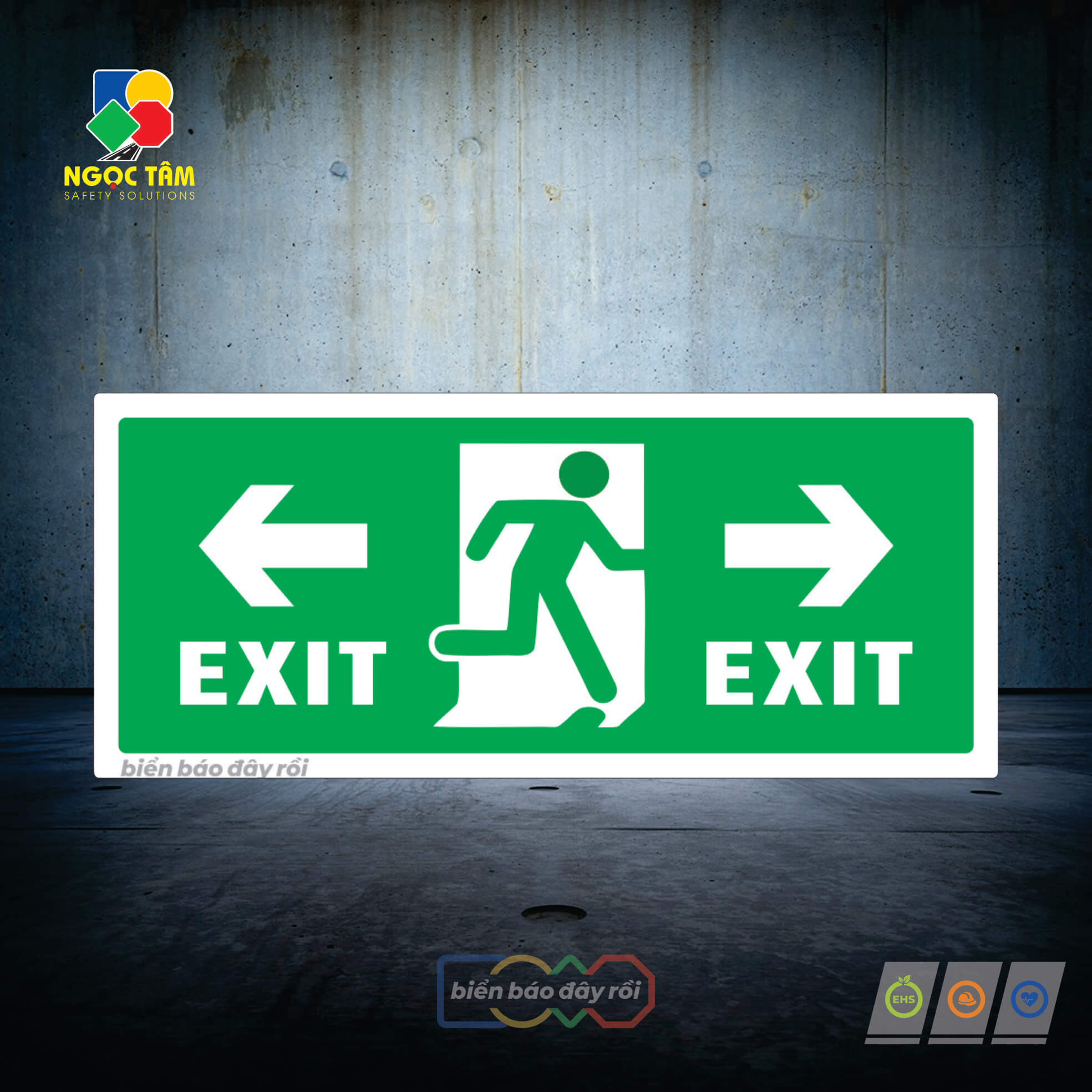 Biển lối thoát EXIT hai bên