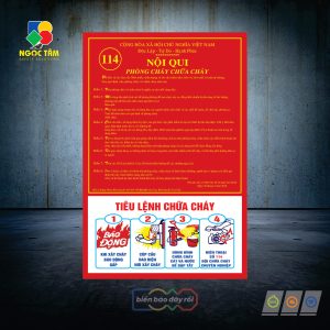 Biển nội quy tiêu lệnh PCCC