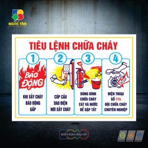 Biển tiêu lệnh PCCC