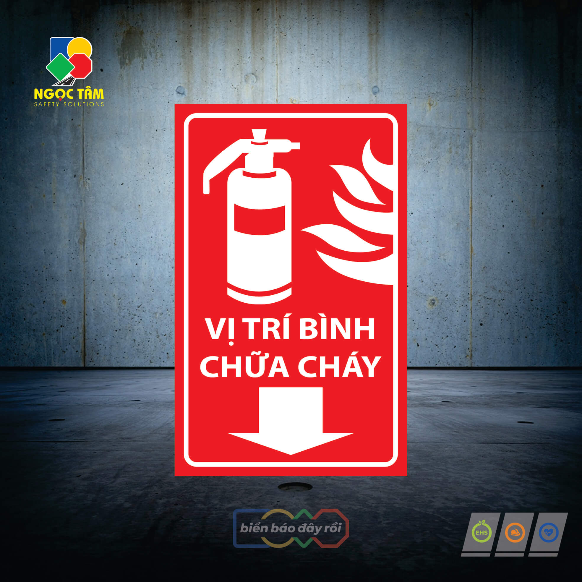 Biển vị trí đặt bình PCCC